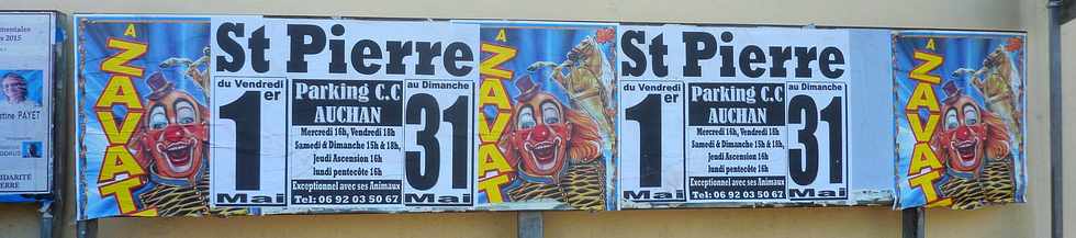 26 avril 2015 - St-Pierre - Affiches cirque Achille Zavatta