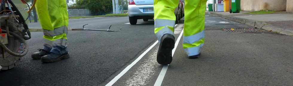 24 juin 2015 - St-Pierre -Bd Hubert-Delisle - Marquage piste cyclable