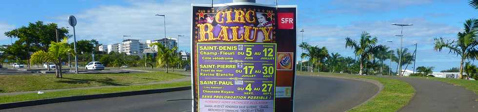 10 juillet 2015 - St-Pierre - ZAC Canabady - Affiche Cirque Raluy