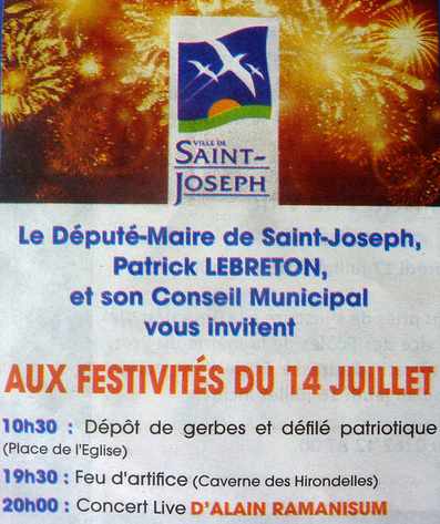 Fte 14 juillet 2015 - Ville de St-Joseph