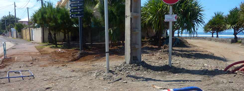 9 octobre 2015 - St-Pierre - Travaux d'aménagement du Petit boulevard de la plage