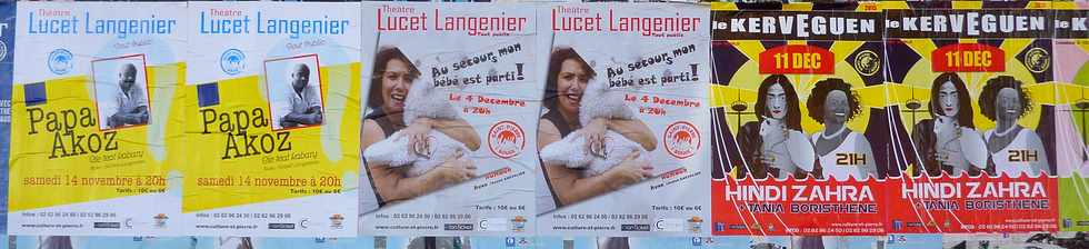 11 novembre 2015 - St-Pierre - Affiches spectacles Lucet langenier - Kervguen