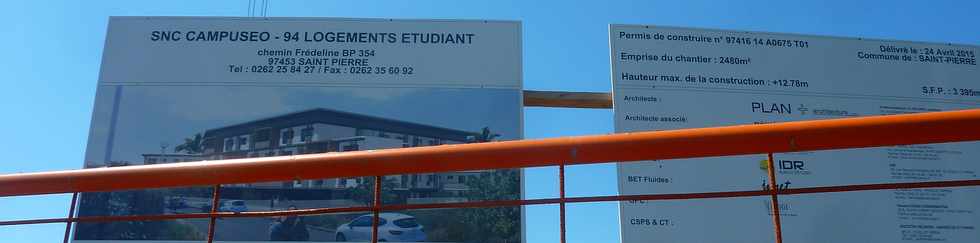 13 novembre 2015 - St-Pierre - Terre Sainte - Logements tudiants Campuseo