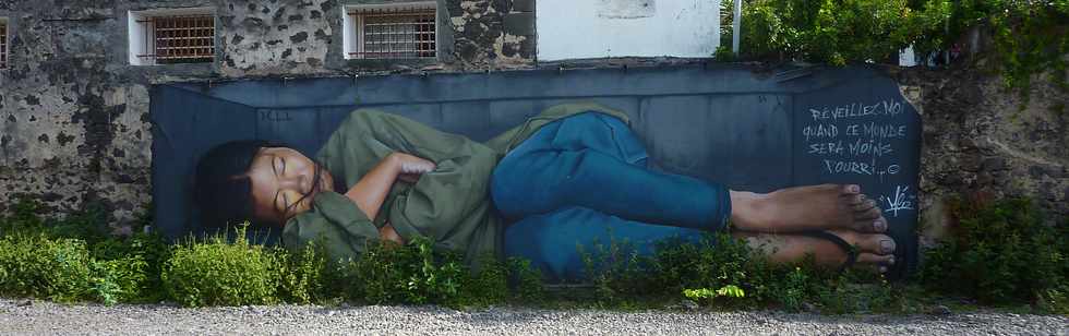 6 dcembre 2015 - St-Pierre - Rue Babet - Fresque de l'artiste Mo