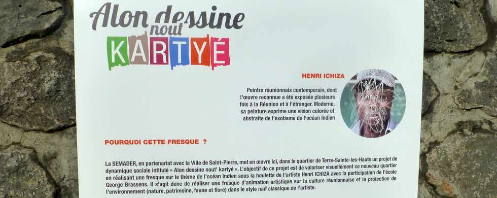 28 février 2016 - St-Pierre - Terre Sainte - Fresque Alon dessine nout'kartyé
