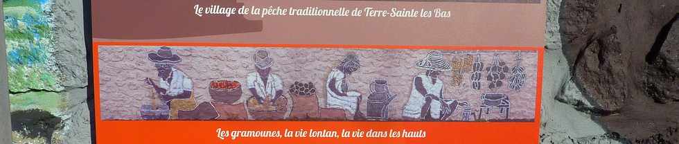 29 mai 2016 - St-Pierre - Alon dessine nout'karty - Terre Sainte les Hauts - Fresque Henri Ichiza et enfants de l'cole de Bassin Plat -