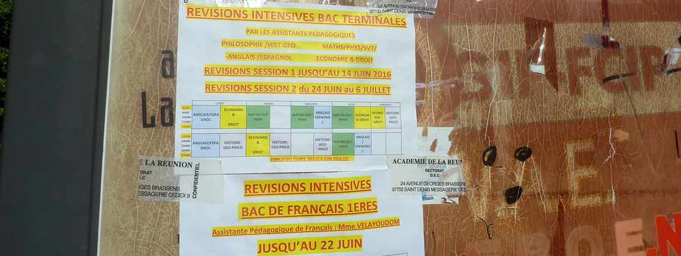 5 juin 2016 - St-Pierre - Lycée Vollard - Programme révisions intensives BAC