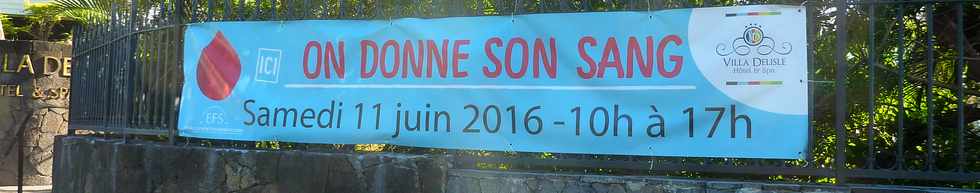 11 juin 2016 - St-Pierre - Collecte de sang  la Villa Delisle