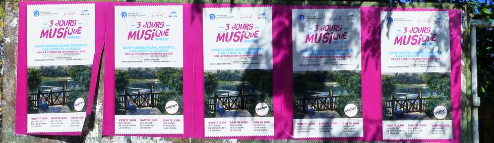 12 juin 2016 - St-Pierre - Affiche 3 jours musique