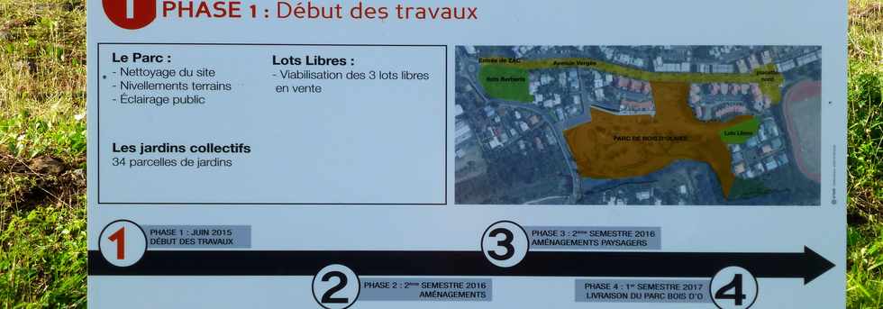 15 juin 2016 - St-Pierre - Chantier parc urbain Bois d'O - ANRU