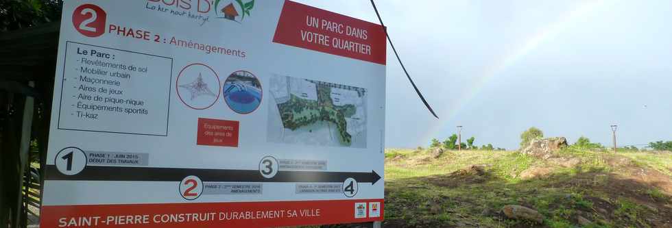 15 juin 2016 - St-Pierre - Chantier parc urbain Bois d'O - ANRU