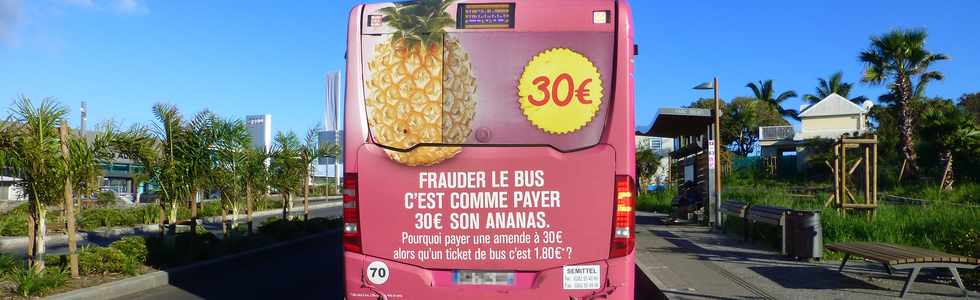 22 juin 2016 - St-Pierre - Alternéo - Frauder le bus, c'est comme payer 30€ son ananas ...