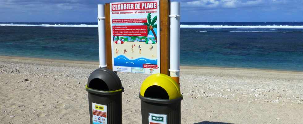 31 aot 2016 - St-Pierre - Plage de la Gendarmerie - Cendriers de plage