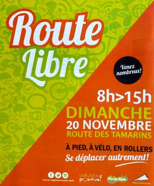 20 novembre 2016 - Routre des Tamarins à vélo - Route libre - Annulée suite éboulements de la route du littoral