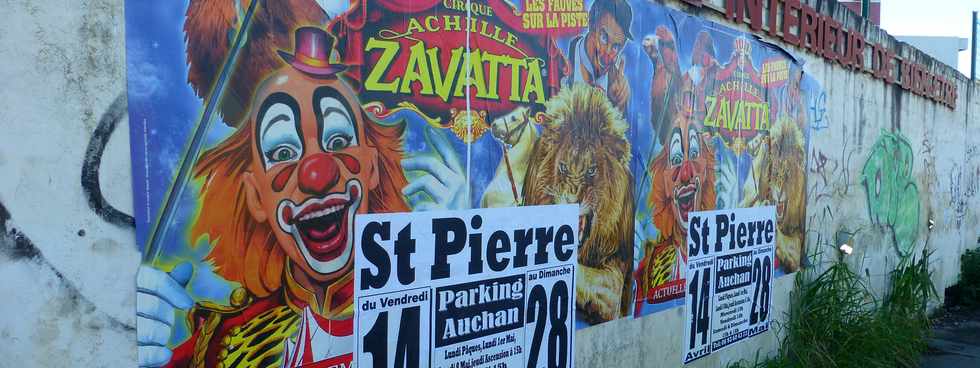 23 avril 2017 - St-Pierre - Affiches cirque Achille Zavatta