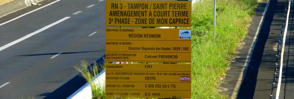 21 mai 2017 - St-Pierre - Ligne des Bambous - Aménagement RN3