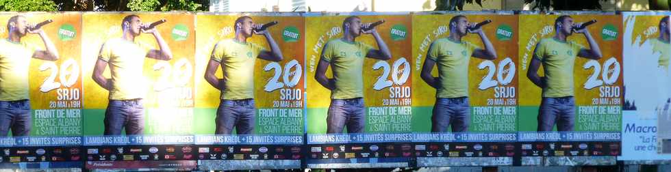 21 mai 2017 - St-Pierre - Ligne des Bambous - Affiches 20 ans SRJO