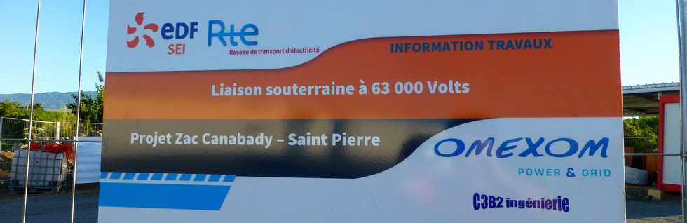 4 juin 2017 - St-Pierre - ZAC Canabady - Liaison souterraine à 63 mille volts