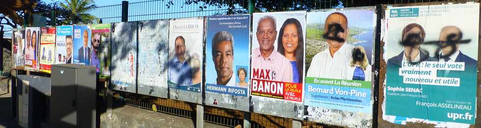 4 juin 2017 - St-Pierre - Ravine Blanche - Panneaux électoraux
