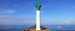 15 octobre 2017 - St-Pierre - Jete de Terre Sainte - Installation du nouveau phare