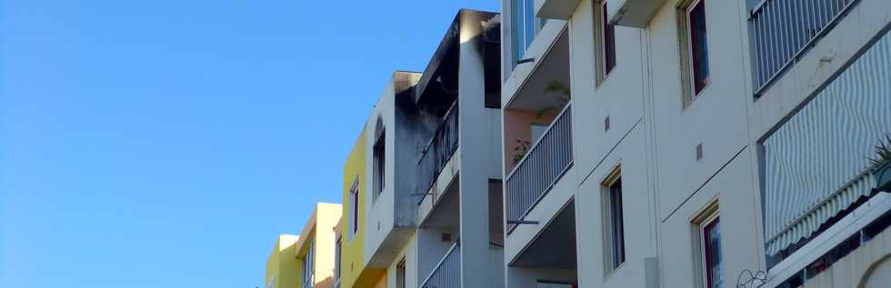 St-Pierre - Incendie du 12 octobre 2017 - Immeuble Les Poètes - rue Joseph Hubert