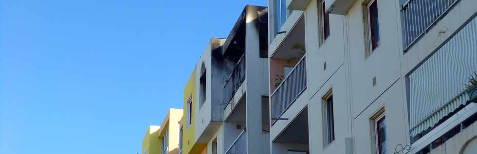 St-Pierre - Incendie du 12 octobre 2017 - Immeuble Les Potes - rue Joseph Hubert