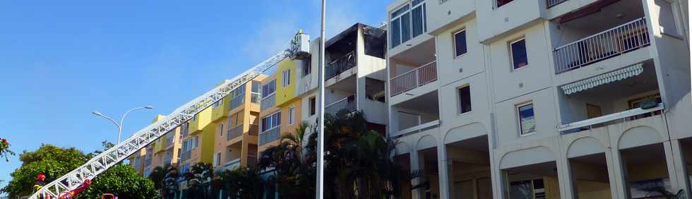 St-Pierre - Incendie du 12 octobre 2017 - Immeuble Les Potes - rue Joseph Hubert