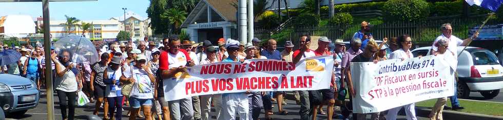 15 mars 2018 - St-Pierre de la Runion - Manifestation des retraits contre l'augmentation de la CSG -