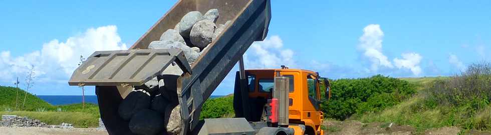 28 mars 2018 - St-Pierre - Chantier de l'amnagement du littoral ouest - Pointe du Diable - Saline Balance -