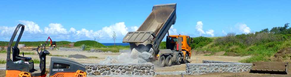 28 mars 2018 - St-Pierre - Chantier de l'amnagement du littoral ouest - Pointe du Diable - Saline Balance -