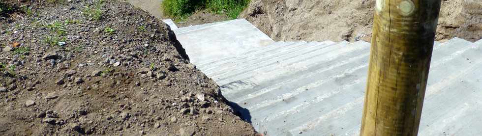 28 mars 2018 - St-Pierre - Chantier de l'amnagement du littoral ouest - Pointe du Diable - Saline Balance - Escalier du Cap Rond