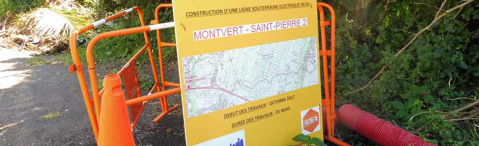 1er juin 2018 - St-Pierre - Chemin de Bassin Plat - Ligne souterraine EDF