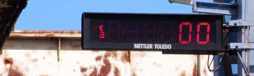 8 juillet 2018 - St-Pierre - Plateforme des Casernes - Affichage balance Mettler Toledo