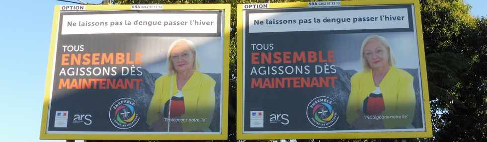 19 aot 2018 - St-Pierre - Ligne Paradis - Affiche Mme Aude - Ne laissons pas la dengue passer l'hiver ...