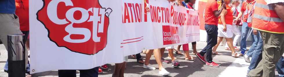 9 octobre 2018 - St-Pierre - Rue des Bons-Enfants - Dfil de l'intersyndicale