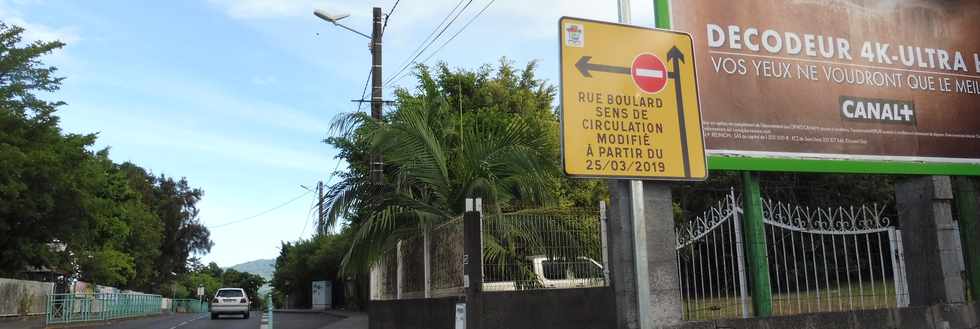 24 mars 2019 - St-Pierre - Ligne Paradis - modifiaction du sens de circulation rue Benoite Boulard