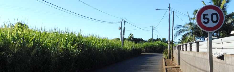 31 mars 2019 - St-Pierre - Vitesse limite  50 sur le chemin de Bassin Plat