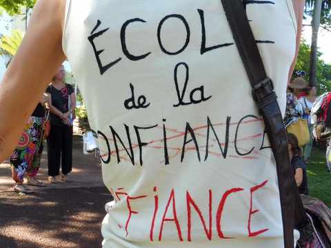 4 avril 2019 - St-Pierre - Manifestation des enseignants contre le projet de loi Blanquer