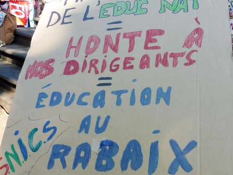 4 avril 2019 - St-Pierre - Manifestation des enseignants contre le projet de loi Blanquer