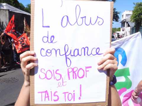 4 avril 2019 - St-Pierre - Manifestation des enseignants contre le projet de loi Blanquer