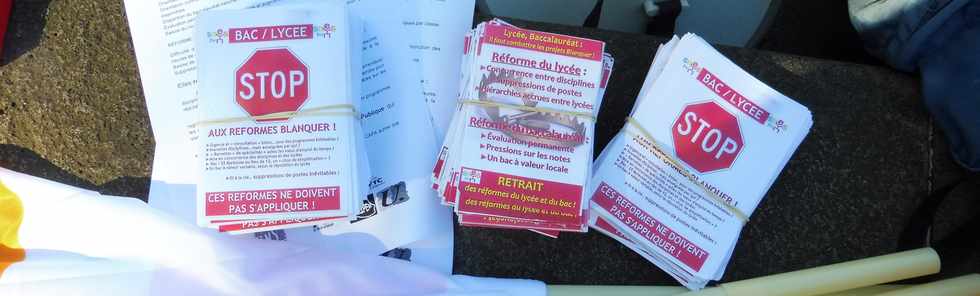 4 avril 2019 - St-Pierre - Manifestation des enseignants contre le projet de loi Blanquer