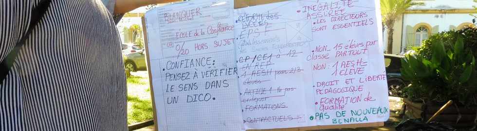 4 avril 2019 - St-Pierre - Manifestation des enseignants contre le projet de loi Blanquer