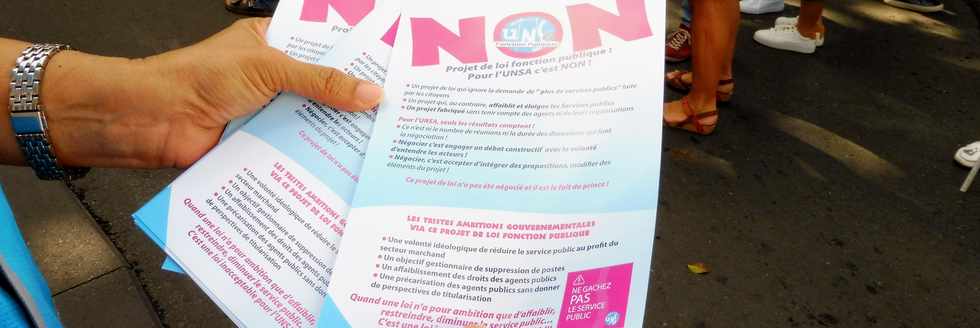 9 mai 2019 - St-Pierre - Manifestation des fonctionnaires contre le projet de de loi de rforme des services publics