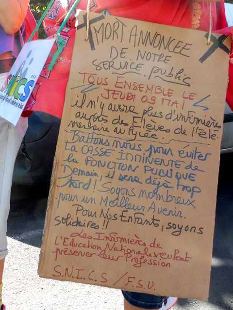 9 mai 2019 - St-Pierre - Manifestation des fonctionnaires contre le projet de de loi de rforme des services publics