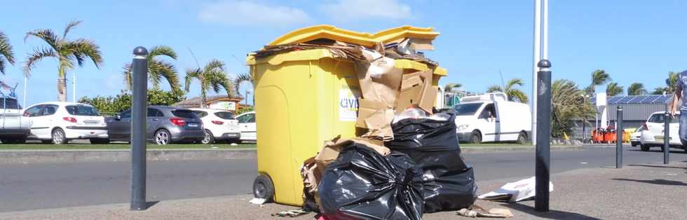 9 mai 2019 - St-Pierre - Poubelles sur le boulevard Hubert-Delisle