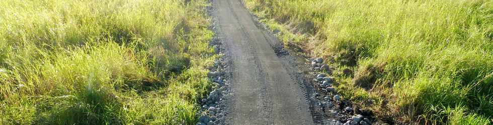 30 juin 2019 - St-Pierre - Construction d'une piste dans le Bras de la Plaine